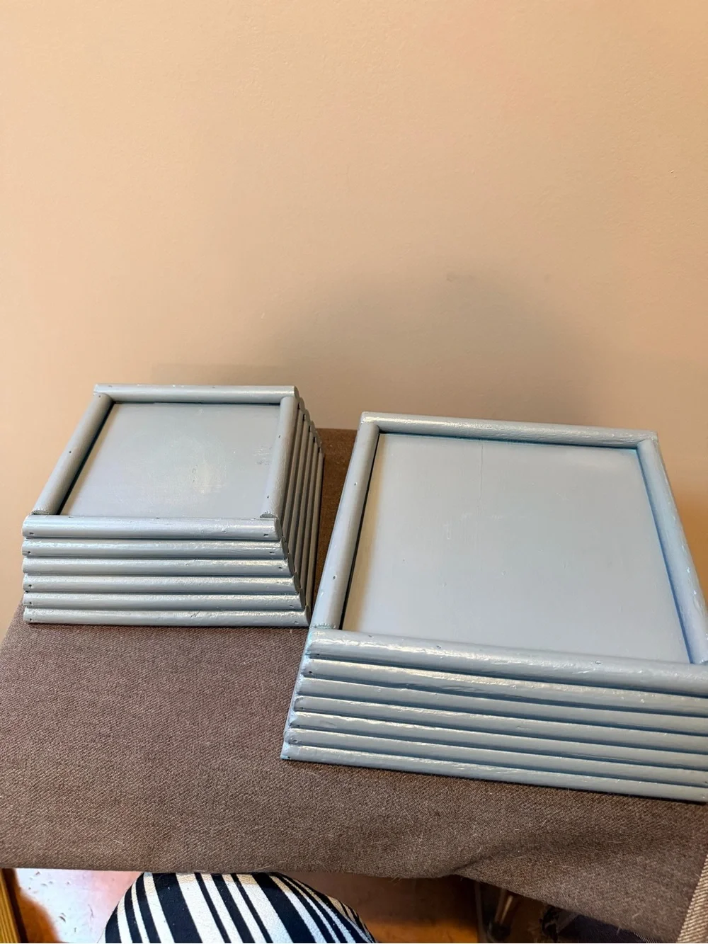 Handcrafted Gray Wooden Nesting Baskets - Home Accents